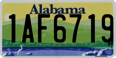 AL license plate 1AF6719