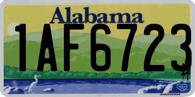 AL license plate 1AF6723