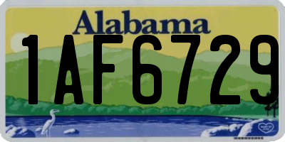 AL license plate 1AF6729