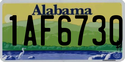 AL license plate 1AF6730