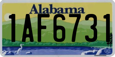 AL license plate 1AF6731