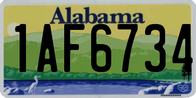AL license plate 1AF6734