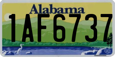 AL license plate 1AF6737