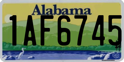 AL license plate 1AF6745