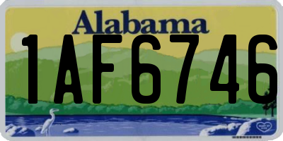 AL license plate 1AF6746