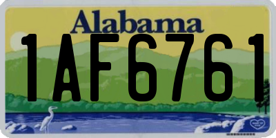 AL license plate 1AF6761