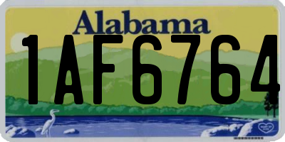 AL license plate 1AF6764
