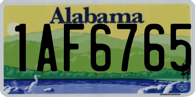 AL license plate 1AF6765