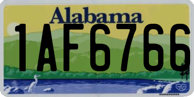 AL license plate 1AF6766