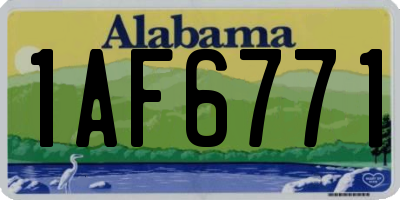 AL license plate 1AF6771