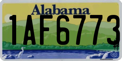 AL license plate 1AF6773