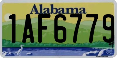 AL license plate 1AF6779