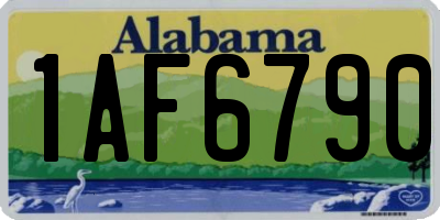 AL license plate 1AF6790
