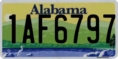 AL license plate 1AF6797