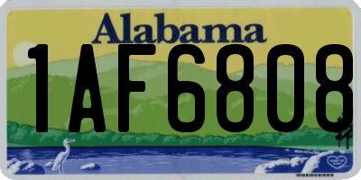 AL license plate 1AF6808