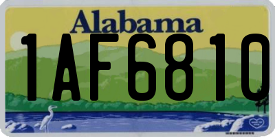 AL license plate 1AF6810