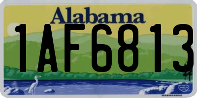 AL license plate 1AF6813