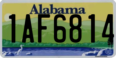 AL license plate 1AF6814