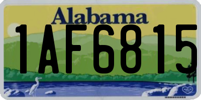 AL license plate 1AF6815