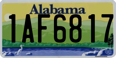 AL license plate 1AF6817