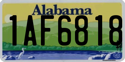 AL license plate 1AF6818