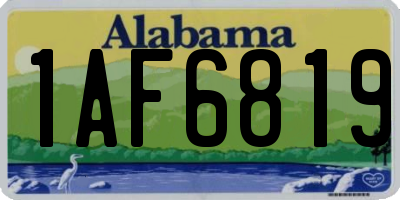 AL license plate 1AF6819