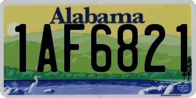 AL license plate 1AF6821