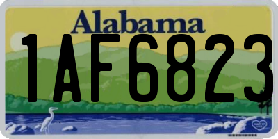 AL license plate 1AF6823
