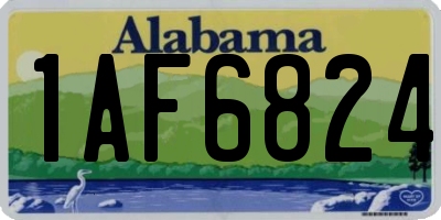 AL license plate 1AF6824