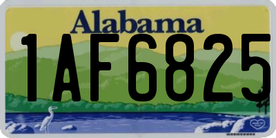 AL license plate 1AF6825
