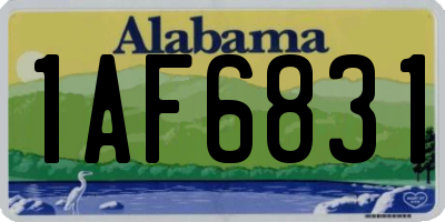 AL license plate 1AF6831