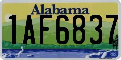 AL license plate 1AF6837