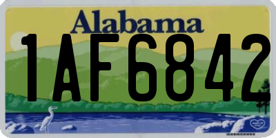 AL license plate 1AF6842