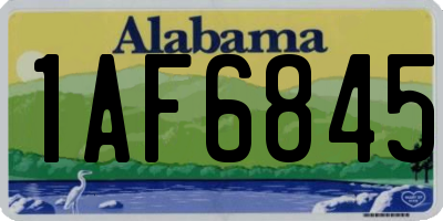 AL license plate 1AF6845