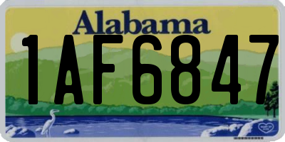 AL license plate 1AF6847