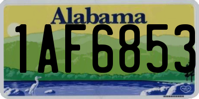 AL license plate 1AF6853