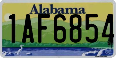 AL license plate 1AF6854