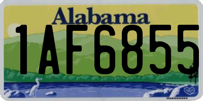 AL license plate 1AF6855