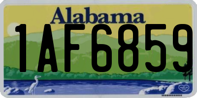 AL license plate 1AF6859