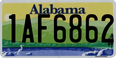 AL license plate 1AF6862