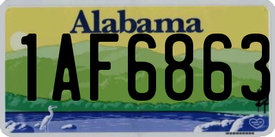 AL license plate 1AF6863