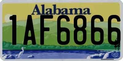 AL license plate 1AF6866