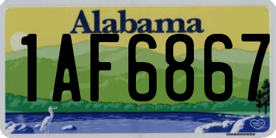AL license plate 1AF6867