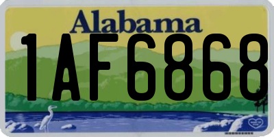 AL license plate 1AF6868