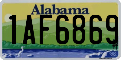 AL license plate 1AF6869