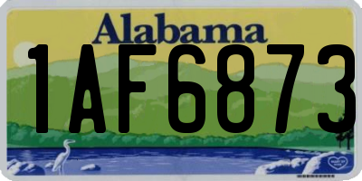AL license plate 1AF6873