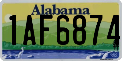 AL license plate 1AF6874