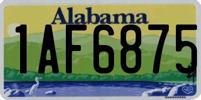 AL license plate 1AF6875