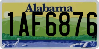 AL license plate 1AF6876