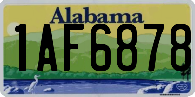 AL license plate 1AF6878